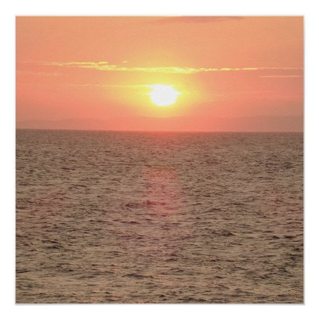 Beautiful Sunset 20" x 20",Poster Paper,Semi-Gloss Poster (Front)