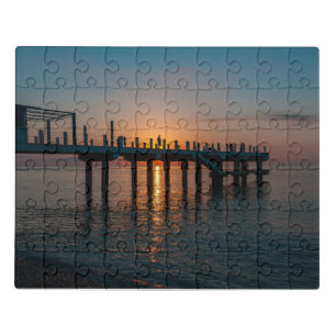 Beautiful sunset at sea. Batumi Georgia Jigsaw Puzzle