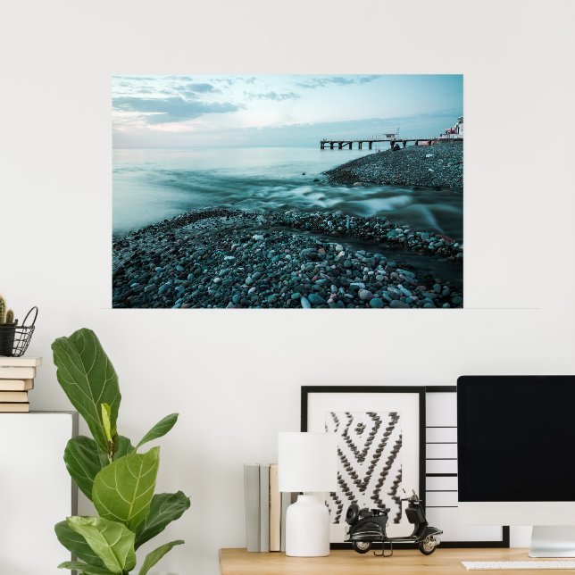 Beautiful sunset at sea poster (Home Office)