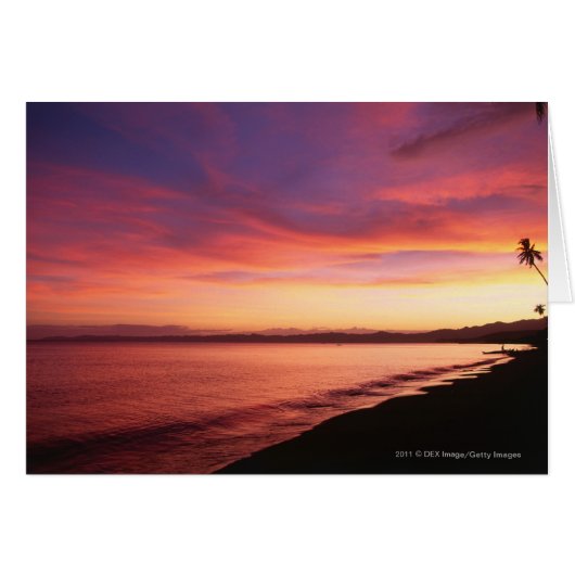 Beautiful sunset at the beach cards (Front Horizontal)