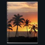 Beautiful Sunset at the Beach  Notebook<br><div class="desc">Imagine yourself on a tropical beach, with your feet in the sand and the ocean breeze blowing. Add a margarita in your hand as you watch a beautiful sunset and you might have found the perfect place to be. This orange sunset will recreate that island vibe for you wherever you...</div>