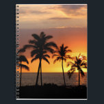 Beautiful Sunset at the Beach  Notebook<br><div class="desc">Imagine yourself on a tropical beach, with your feet in the sand and the ocean breeze blowing. Add a margarita in your hand as you watch a beautiful sunset and you might have found the perfect place to be. This orange sunset will recreate that island vibe for you wherever you...</div>