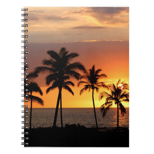 Beautiful Sunset at the Beach  Notebook (Front)
