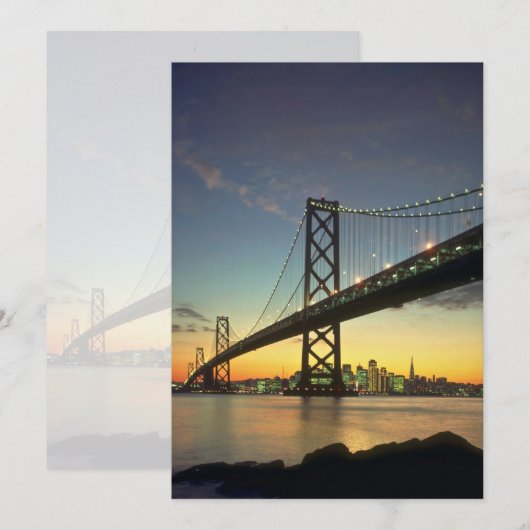 Beautiful Sunset: Bay Bridge, San Francisco, Calif (Front/Back)