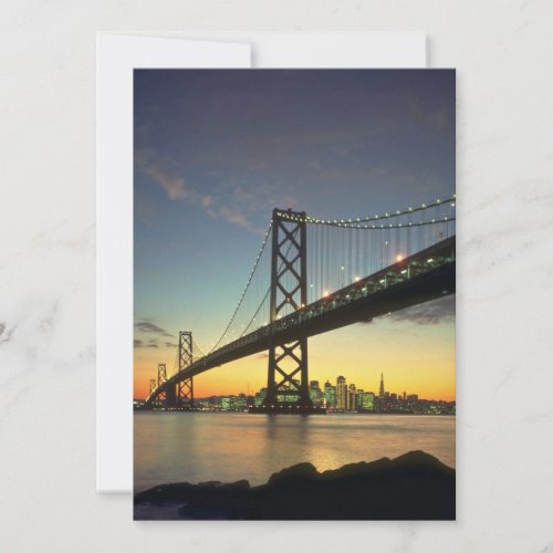 Beautiful Sunset: Bay Bridge, San Francisco, Calif Invite