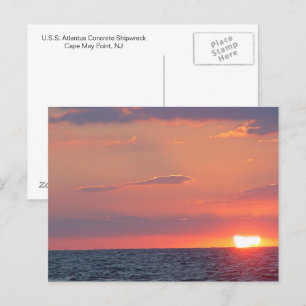 Beautiful Sunset Beach, Cape May, NJ Postcard