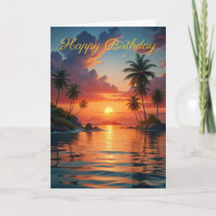 Beautiful Sunset Birthday Card