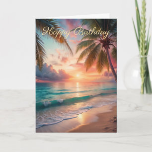 Beautiful Sunset Birthday Card