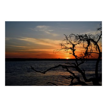 Beautiful Sunset By River Poster by paul68 at Zazzle