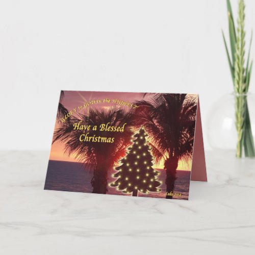 Beautiful Sunset Christian Christmas Cards