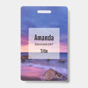 Beautiful Sunset Coastal Photograph Badge