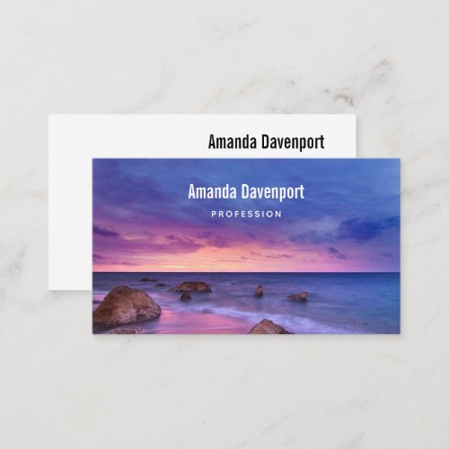 Beautiful Sunset Coastal Photograph Business Card