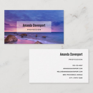 Beautiful Sunset Coastal Photograph Business Card