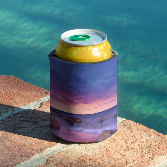 Beautiful Sunset Coastal Photograph Can Cooler (In Situ Pool)