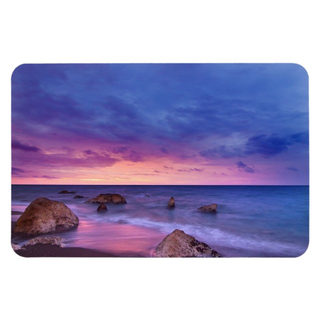 Beautiful Sunset Coastal Photograph Magnet (Horizontal)
