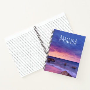 Beautiful Sunset Coastal Photograph Notebook