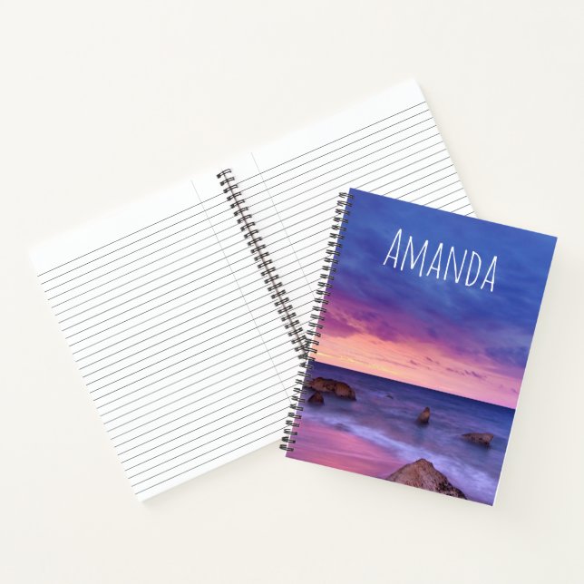 Beautiful Sunset Coastal Photograph Notebook (Inside)