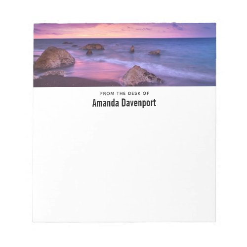 Beautiful Sunset Coastal Photograph Notepad