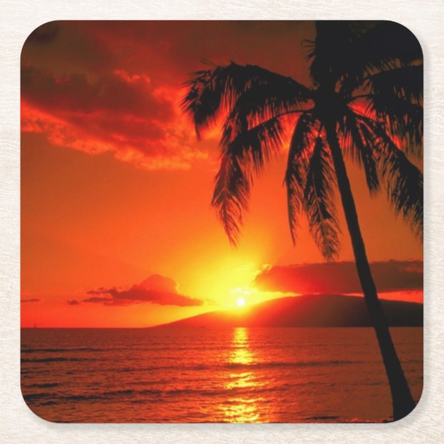 Beautiful Sunset Coaster Set (Front)