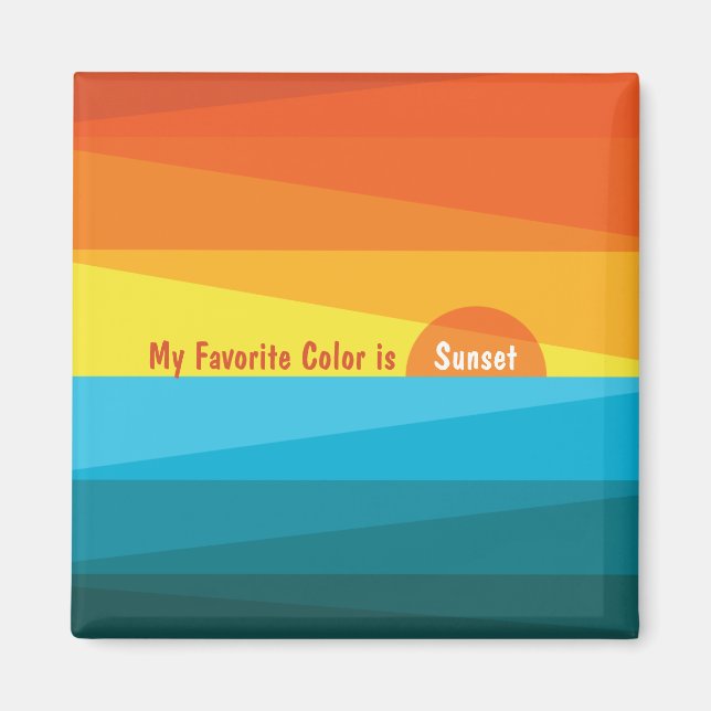 Beautiful Sunset Colorful Magnet (Front)