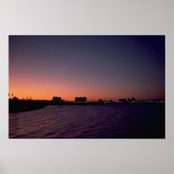 Beautiful Sunset: Corpus Christi  Twighlight  Texa Poster by inspirelove at Zazzle