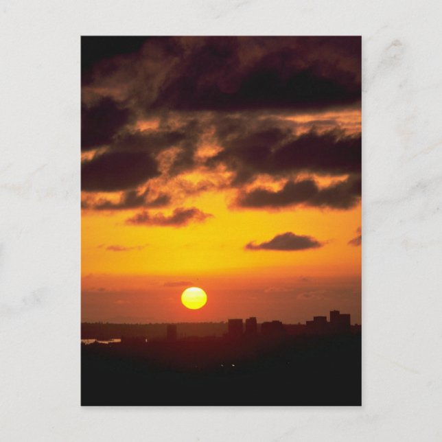 Beautiful Sunset: Downtown skyline, San Diego, Cal Postcard (Front)