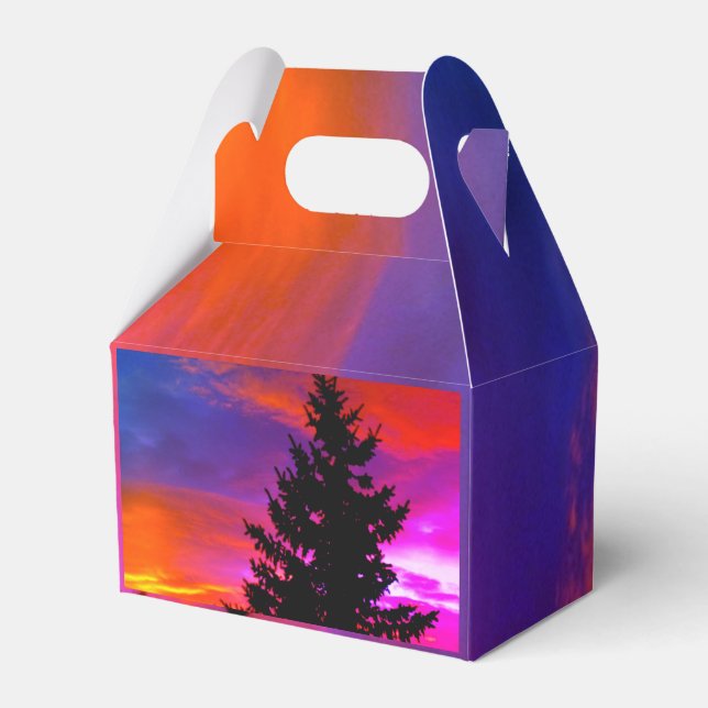 Beautiful Sunset Favor Boxes (Front Side)