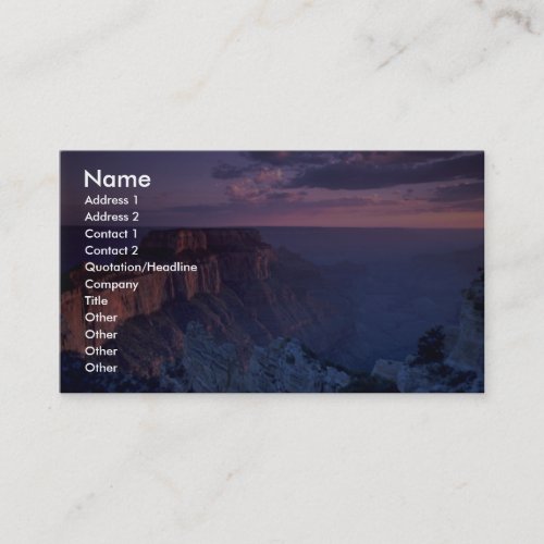 Beautiful Sunset: Grand Canyon, Arizona Business Card Templates