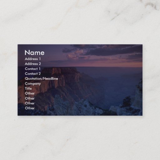 Customizable Beautiful Sunset: Grand Canyon, Arizona Business Card Templates