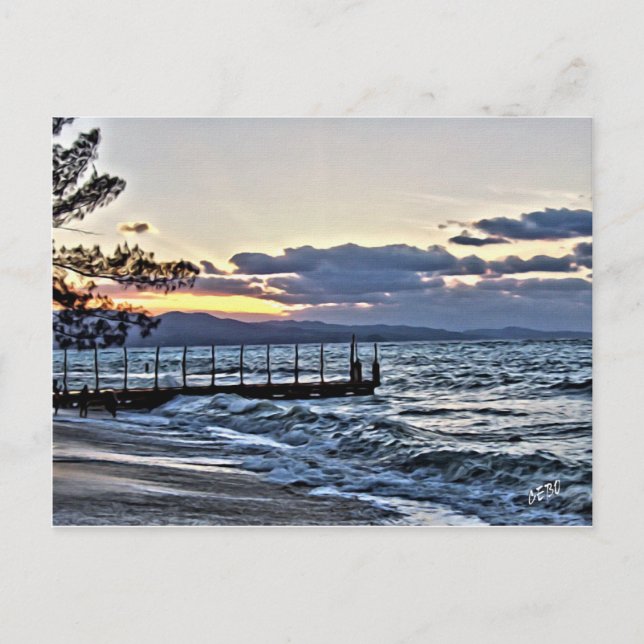 Beautiful Sunset in Montego Bay, Jamaica Postcard (Front)