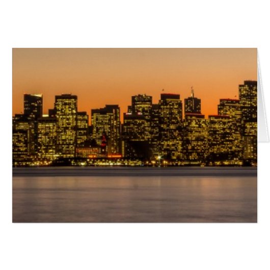 Beautiful sunset in San Francisco Cards (Front Horizontal)