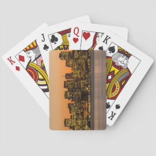 Beautiful sunset in San Francisco Poker Cards