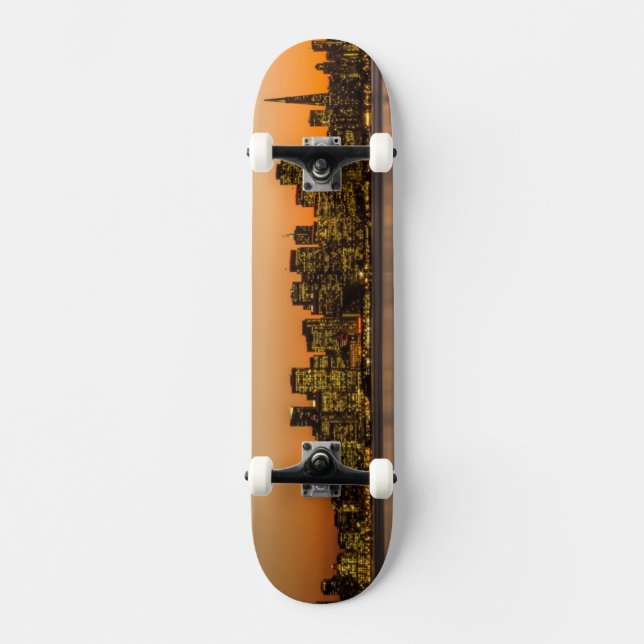 Beautiful sunset in San Francisco Skateboard Deck (Front)