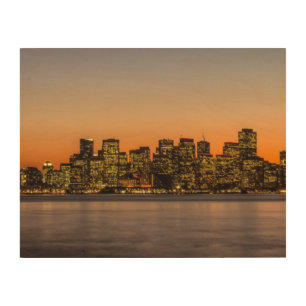 Beautiful sunset in San Francisco Wood Wall Decor