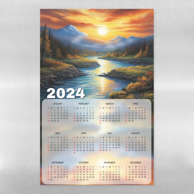  Beautiful Sunset Landscape Magnetic Dry Erase She Sheet (Vertical)