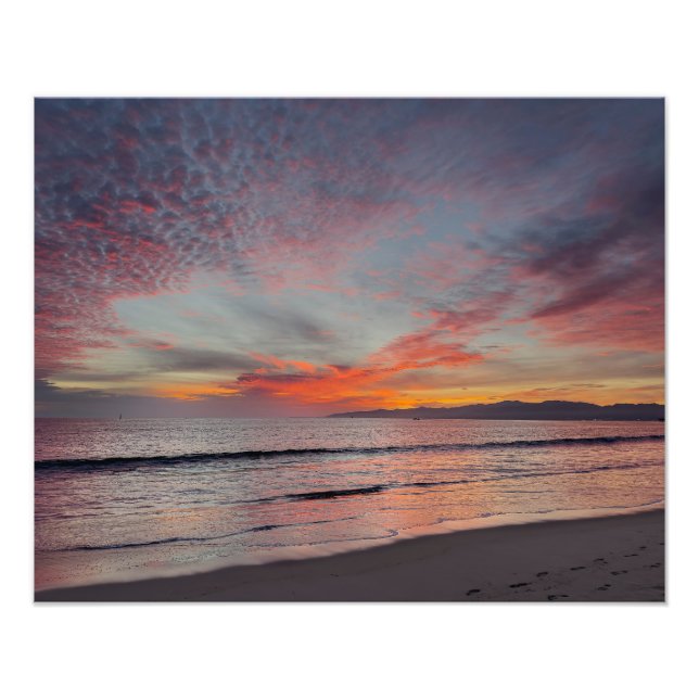 Beautiful SUnset - Marina Del Rey, CA Photo Print (Front)
