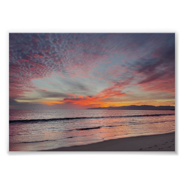 Beautiful SUnset - Marina Del Rey, CA Photo Print (Front)