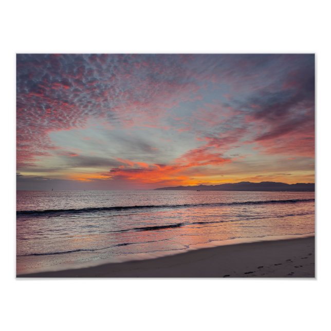 Beautiful Sunset -  Marina Del Rey, CA Photo Print (Front)