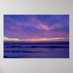 Beautiful Sunset: Mission Beach, San Diego, Califo Poster