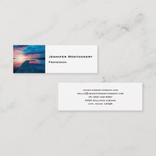 Beautiful Sunset on a Calm Lake Mini Business Card