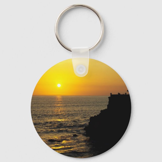beautiful sunset on Bali island Keychain (Front)