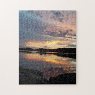 Beautiful Sunset on Lake Jigsaw Puzzle