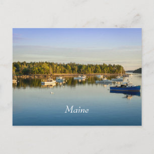 Beautiful sunset on Maine coast Postcard