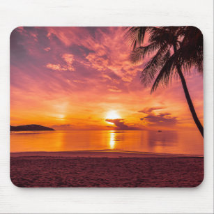 Beautiful Sunset on the Beach Mouse Pad
