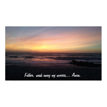 Beautiful Sunset on the Beach Photo Prayer Quote Poster Beautiful Sunset on the Beach Photo Prayer Quote Poster