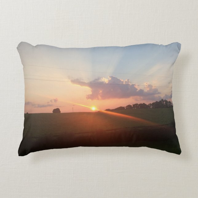 Beautiful Sunset on the Hill  Accent Pillow (Front)