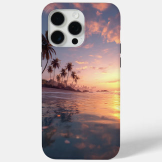 Beautiful sunset over calm water  iPhone 15 pro max case