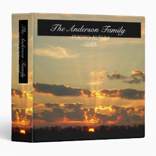 Beautiful Sunset Over Florida Cypress Grove 3 Ring Binder