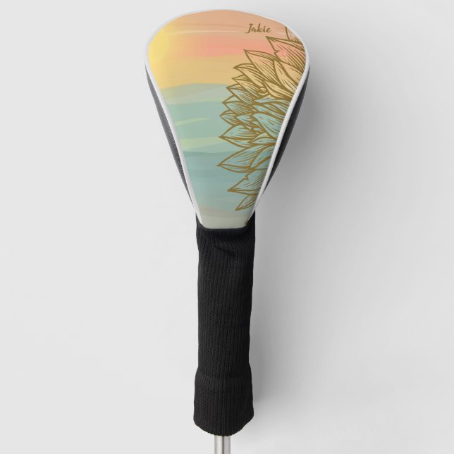 Beautiful Sunset over Flowered Waters    Golf Head Cover (Front)