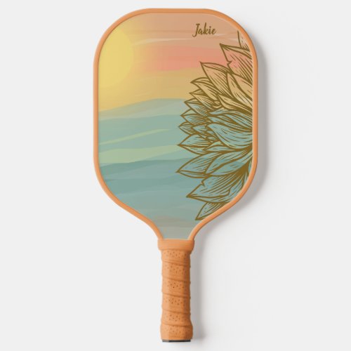 Beautiful Sunset over Flowered Waters    Pickleball Paddle